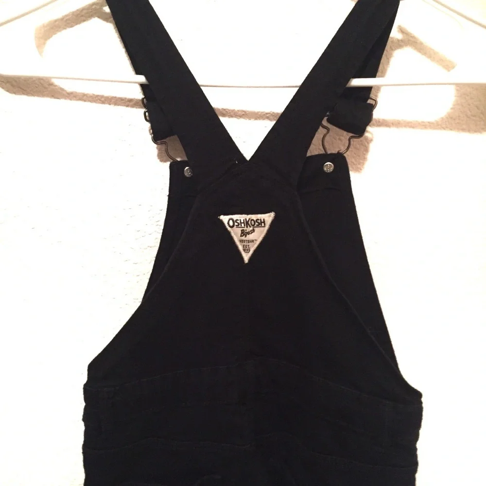 OshKosh B’gosh Girls Black Overalls 6/6X